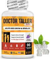 NuBest Doctor Taller Kids - bouteille de 90 pastilles à croquer goût raisin.