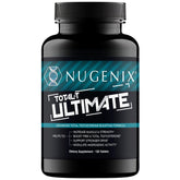 Nugenix Total-T Ultimate : bouteille et étiquette visibles pour une prise quotidienne simple.