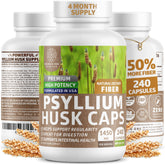 Numéro 1 Nutrition N1N Psyllium, capsules en boîte pour le confort digestif
