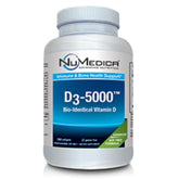 Boîte NuMedica D3 5000 avec 180 gélules molles, dosage élevé en vitamine D3.