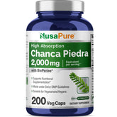 NusaPure Chanca Piedra – Bouteille 2000mg, pratique pour une routine quotidienne.
