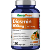 NusaPure Diosmin: bouteille de gélules 900 mg, pratique au quotidien.