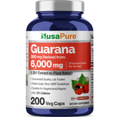 NusaPure Guarana Extrait — bouteille: énergie naturelle pour démarrer la journée.