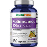 NusaPure Policosanol bouteille 100 mg, usage quotidien pratique.