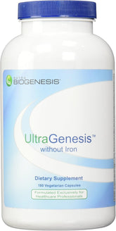 Nutra BioGenesis UltraGenesis - bouteille, soutien quotidien sans fer pour tous.