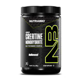 NutraBio Creatine Monohydrate emballage, énergie et performance potentielles