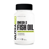 NutraBio Omega-3: gélules dans la bouteille soutiennent le bien-être quotidien.