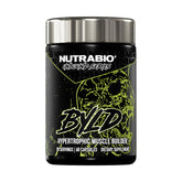 NutraBio Unbound BYLD – bouteille-capsules, format pratique pour l'entraînement régulier.