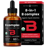 NutraChamps Complexe B gouttes sublinguales B12 méthylée pour énergie rapide.