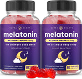 NutraChamps mélatonine gommes flacon montrant le dosage et le sommeil naturel.