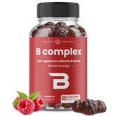 NutraChamps Gommes Complexe Vitamine B – bouteille visible, soutien potentiel énergie et concentration.