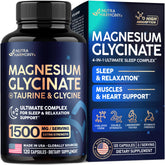 NutraHarmony Magnésium Glycinate: flacon illustrant le produit pour soutien au sommeil et relaxation.