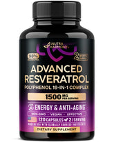 NutraHarmony Resveratrol polyphénols – boîte 120 gélules, soutien antioxydant quotidien.