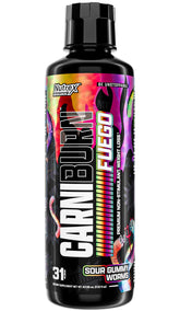 Nutrex Carniburn: bouteille montrant la formule sans stimulant et énergie potentielle.