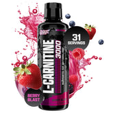 Nutrex Research L-Carnitine 3000 – bouteille framboise, énergie potentielle après l'entraînement