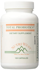 Nutri-West Total Probiotics 120 - bouteille: pratique pour la routine quotidienne.