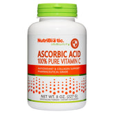 NutriBiotic poudre acide ascorbique 226 g emballage clair soutient l’énergie potentielle