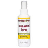 NutriBiotic Spray peau et plaies, bouteille-doseur, application sans contact.