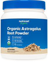 Nutricost Astragalus Poudre en bouteille, poudre pure prête à être mélangée dans boissons quotidiennes
