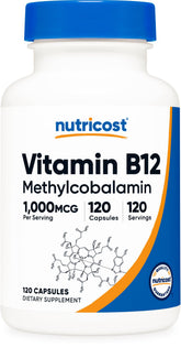 Nutricost B12 1000 mcg capsule : complément pratique pour l'énergie quotidienne