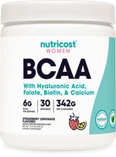 Nutricost BCAA pour femmes – saveur Fraise-Citron en boîte, expérience rafraîchissante