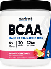 Nutricost BCAA poudre — emballage pratique pour une utilisation quotidienne.