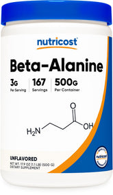 Nutricost bêta-alanine en flacon 500 g prêt pour l entraînement