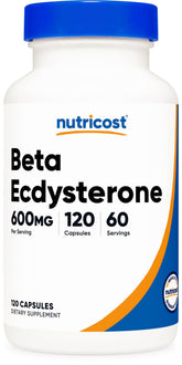 Nutricost Beta Ecdysterone 600mg – bouteille, format pratique pour 60 jours.