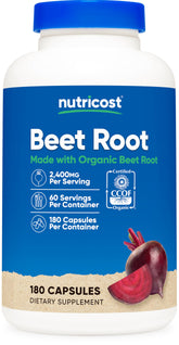 Nutricost Betterave rouge 2400 mg, capsules – énergie naturelle potentielle.