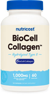 Nutricost BioCell Collagen bouteille : soutien potentiel des articulations et de la peau