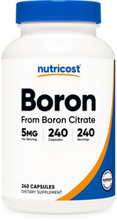 Nutricost bore 5 mg – capsules visibles pour une routine végétarienne
