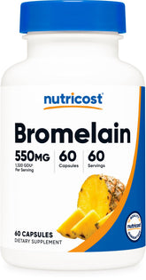 Nutricost Bromélaïne capsules 60: bouteille facile à intégrer dans la routine quotidienne.