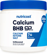 Nutricost Calcium BHB en poudre: boîte de 250 g prête à être intégrée à votre routine.