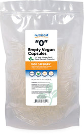 Capsules Nutricost vides taille 0 translucides, idéal pour vos préparations maison.