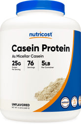 Nutricost caséine en poudre 5-lb dans flacon, apport protéique durable