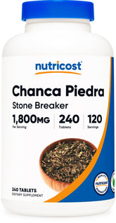 Nutricost Chanca Piedra Extrait – bouteille de comprimés pour le soutien quotidien potentiel.
