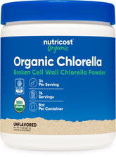 Nutricost Chlorelle biologique, poudre 8oz, apport nutritionnel quotidien