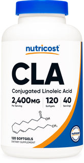 Nutricost CLA – bouteille de gélules, dose élevée pour le bien-être.