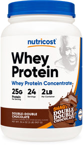 Nutricost Shaq's Double Double Chocolate — emballage pratique pour démarrer la nutrition quotidienne.
