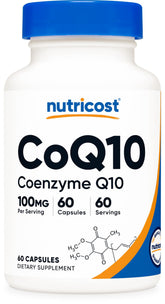 Nutricost CoQ10 100mg, bouteille, pratique pour une utilisation quotidienne