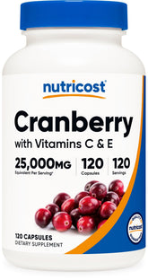 Nutricost Extrait de canneberge – Bouteille, pratique pour routine quotidienne.