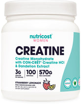 Nutricost Creatine Monohydrate, poudre fraise-citronnade, soutien potentiel à l'énergie pendant l'entraînement.