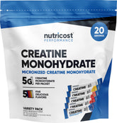 Nutricost Créatine Monohydrate Stickpack Framboise Bleue, mélange rapide pour l'entraînement