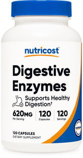 Nutricost Enzymes Digestives bouteille – format pratique pour une utilisation quotidienne et discrète