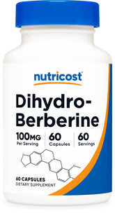 Nutricost Dihydroberberine – flacon de gélules faciles à avaler pour votre routine quotidienne.