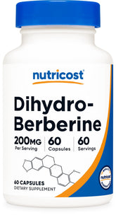 Nutricost Dihydroberberine capsules — bouteille présente pour une prise quotidienne pratique.