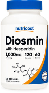 Nutricost Diosmine avec Hespéridine – bouteille montrant le flacon, soutien potentiel de la circulation