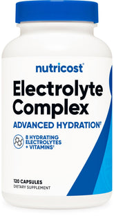 Nutricost Electrolyte Complex, bouteille 120 capsules, soutien hydratation durable pour l effort