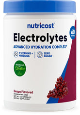 Nutricost Électrolyte Complex Poudre raisin, bouteille prête pour hydratation rapide pendant l’entraînement