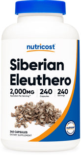 Nutricost Eleuthero sibérien 500 mg - bouteille pratique pour le quotidien